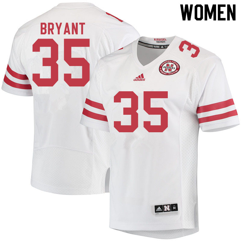 Women #35 Moses Bryant Nebraska Cornhuskers College Football Jerseys Sale-White